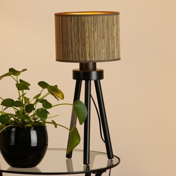 Brilagi - Stolná lampa BOSTON ROLLER 1xE27/15W/230V slama hnedá/zlatá