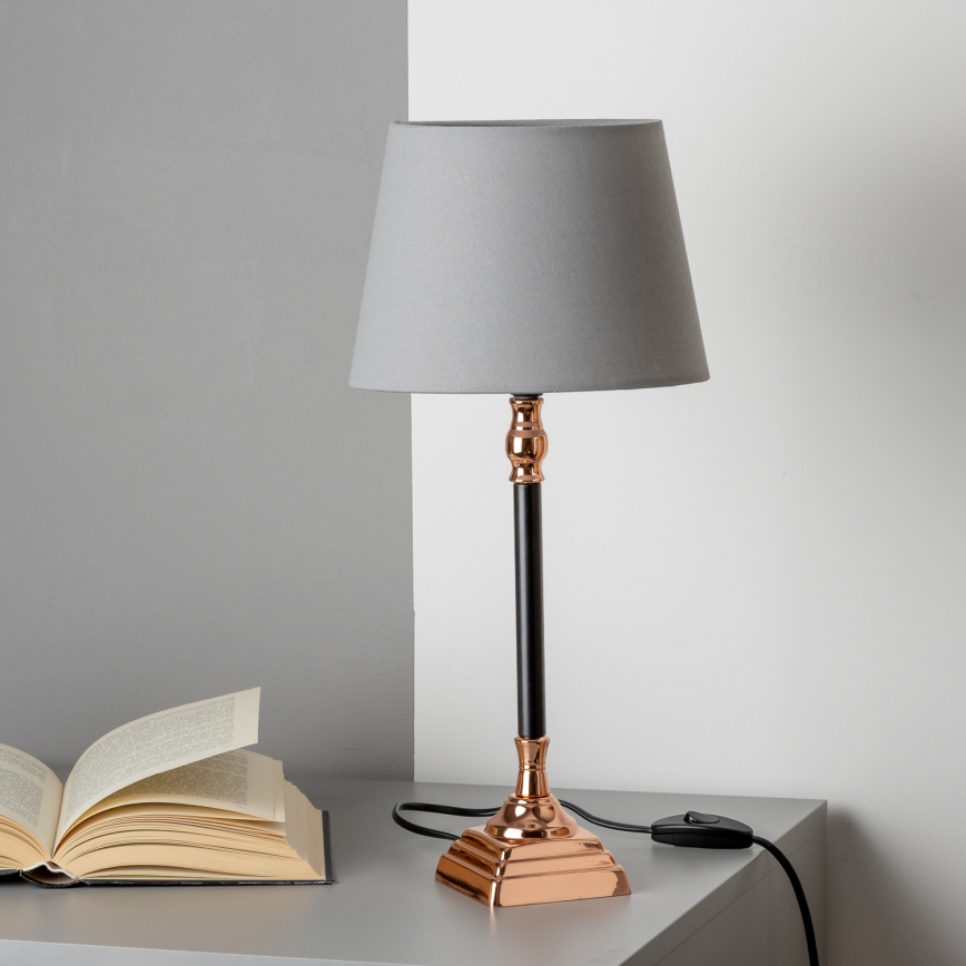 Brilagi - Stolná lampa CERIA 1xE14/40W/230V čierna/medená/šedá