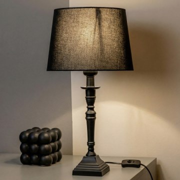 Brilagi - Stolná lampa CERIA 1xE27/60W/230V pr. 30 cm čierna