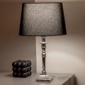 BRILAGI - Stolná lampa CERIA 1xE27/60W/230V pr. 30 cm strieborná/čierna