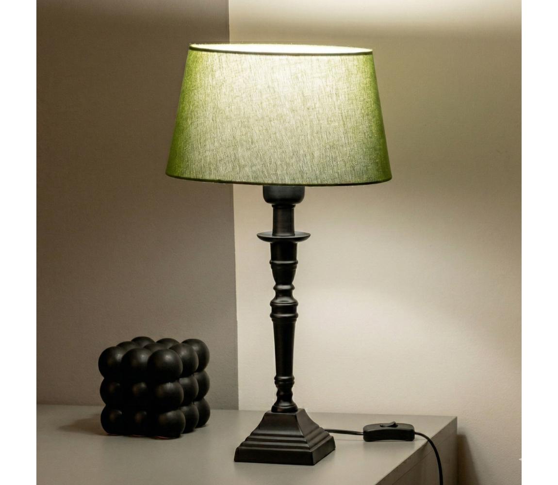 Brilagi - Stolná lampa CERIA 1xE27/60W/230V priemer 25 cm čierna/zelená 1xEG49185+EG781034