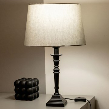 Brilagi - Stolná lampa CERIA 1xE27/60W/230V priemer 30 cm čierna/šedá