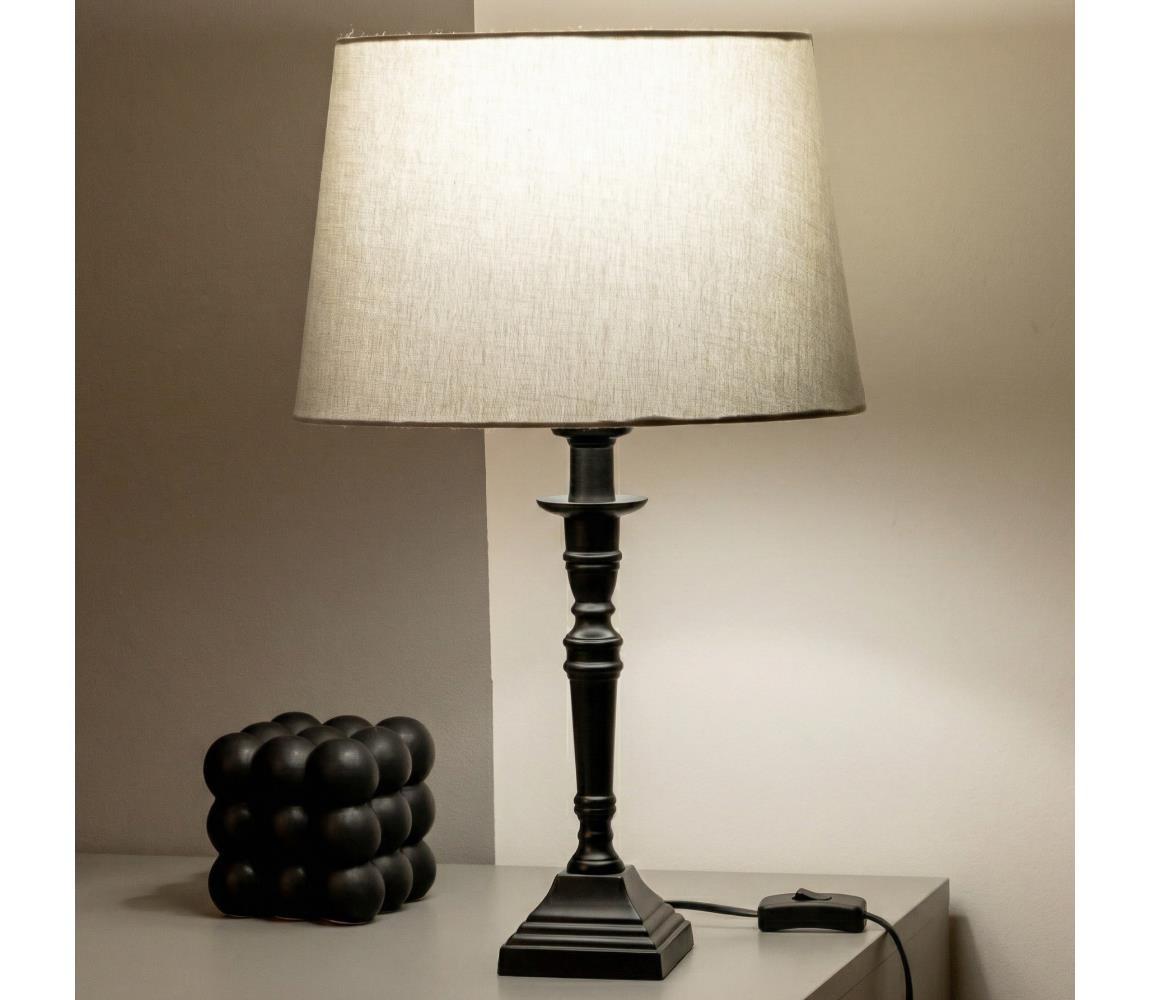 Brilagi - Stolná lampa CERIA 1xE27/60W/230V priemer 30 cm čierna/šedá 1xEG49185+EG781036