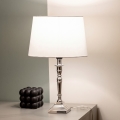 BRILAGI - Stolná lampa CERIA 1xE27/60W/230V priemer 30 cm strieborná/biela