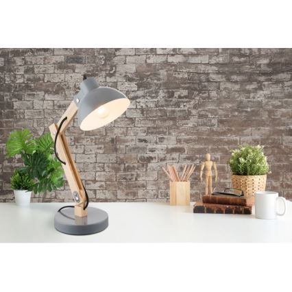 Brilagi - Stolná lampa FOCUS 1xE27/40W/230V šedá