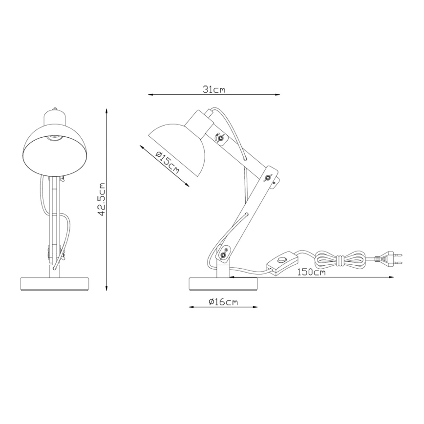 Brilagi - Stolná lampa FOCUS 1xE27/40W/230V šedá