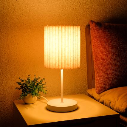 Brilagi - Stolná lampa NORDIC WAVE 1xE27/15W/230V ľan/biela