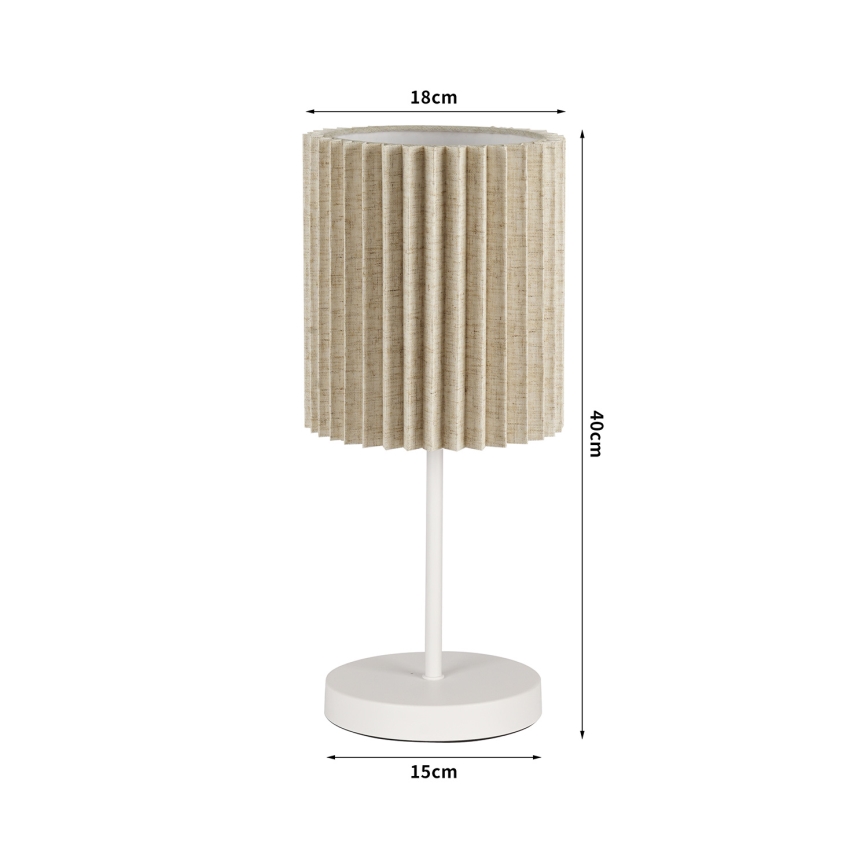 Brilagi - Stolná lampa NORDIC WAVE 1xE27/15W/230V ľan/biela