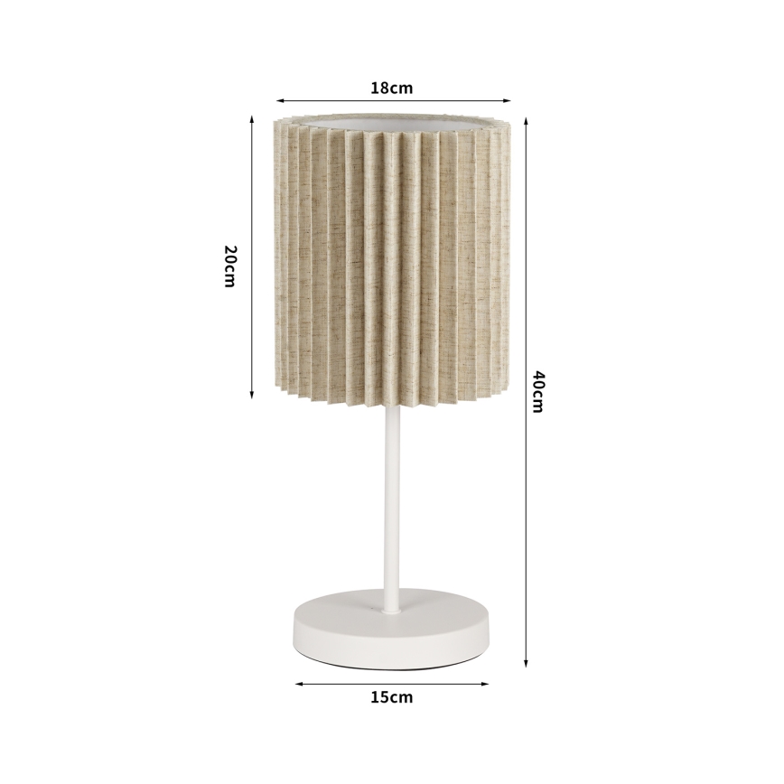 Brilagi - Stolná lampa NORDIC WAVE 1xE27/15W/230V ľan/biela