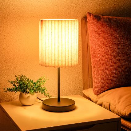 Brilagi - Stolná lampa NORDIC WAVE 1xE27/15W/230V ľan/čierna