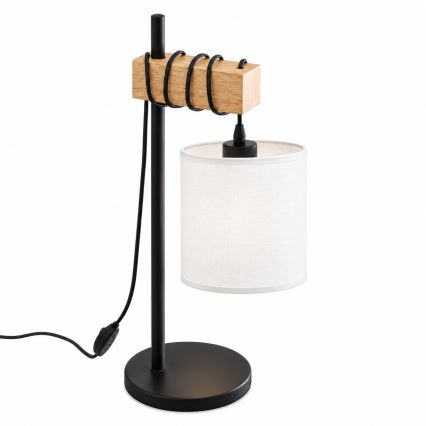 BRILAGI - Stolná lampa NUBILA 1xE27/40W/230V hnedá/čierna/biela