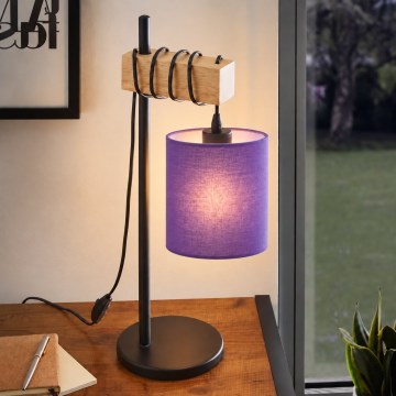 BRILAGI - Stolná lampa NUBILA 1xE27/40W/230V hnedá/čierna/fialová