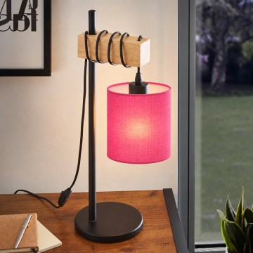 BRILAGI - Stolná lampa NUBILA 1xE27/40W/230V hnedá/čierna/ružová
