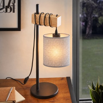 BRILAGI - Stolná lampa NUBILA 1xE27/40W/230V hnedá/čierna/šedá