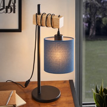 BRILAGI - Stolná lampa NUBILA 1xE27/40W/230V hnedá/čierna/tmavomodrá
