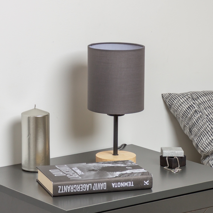 Brilagi - Stolná lampa NUBILA WOOD 1xE27/25W/230V dub/antracit