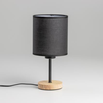 Brilagi - Stolná lampa NUBILA WOOD 1xE27/25W/230V dub/čierna
