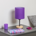 Brilagi - Stolná lampa NUBILA WOOD 1xE27/25W/230V dub/fialová