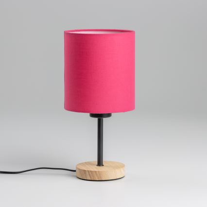 Brilagi - Stolná lampa NUBILA WOOD 1xE27/25W/230V dub/ružová