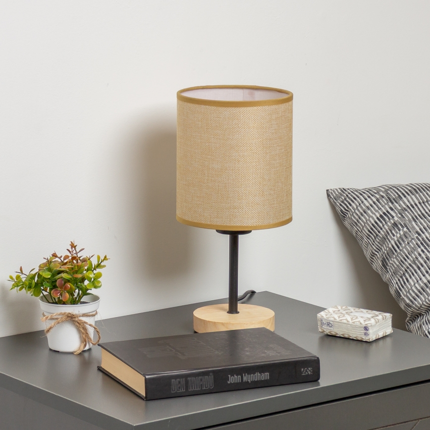 Brilagi - Stolná lampa NUBILA WOOD 1xE27/25W/230V dub/svetlohnedá