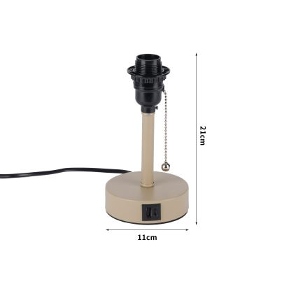 Brilagi - Stolná lampa s USB portom TABLON 1xE27/25W/230V béžová