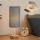 Brilagi - Stolná lampa s USB portom TABLON 1xE27/25W/230V dub/biela/šedá