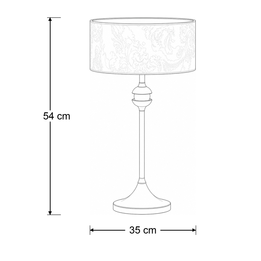 BRILAGI - Stolná lampa SAPHIRE 1xE27/15W/230V krémová/zlatá/patina