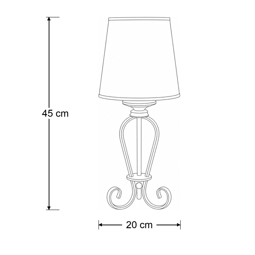 Brilagi - Stolná lampa SONIA 1xE27/15W/230V krémová/patina