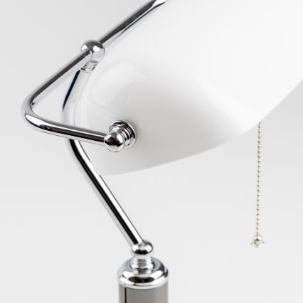 Brilagi - Stolová lampa BANK OFFICE 1xE27/60W/230V čierna/strieborná/biela