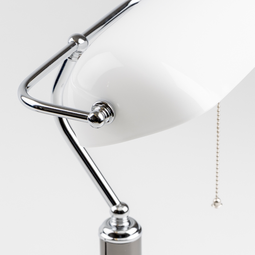 Brilagi - Stolová lampa BANK OFFICE 1xE27/60W/230V čierna/strieborná/biela