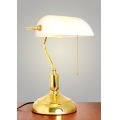 Brilagi - Stolová lampa BANK OFFICE 1xE27/60W/230V zlatá/biela