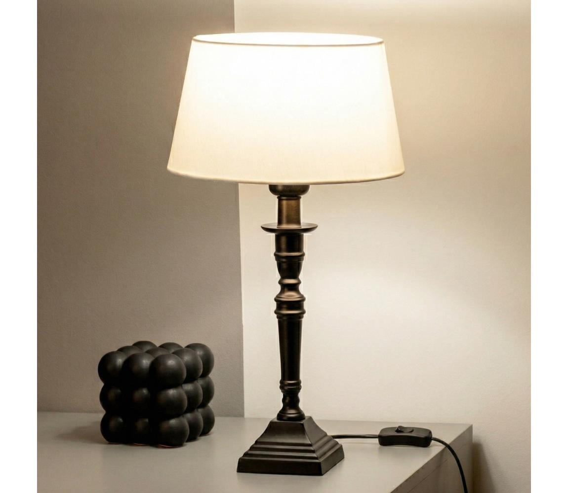 Brilagi - Stolová lampa CERIA 1xE27/60W/230V pr. 25 cm čierna/biela 1xEG49185+EG781032