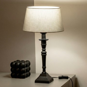 Brilagi - Stolová lampa CERIA 1xE27/60W/230V pr. 25 cm čierna/šedá
