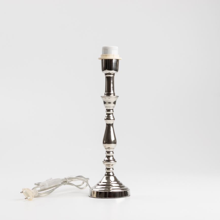 Brilagi - Stolová lampa CERIA 1xE27/60W/230V pr. 30 cm lesklý chróm/sivá