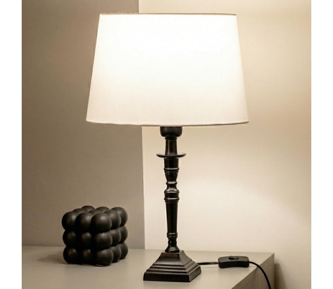 Brilagi - Stolová lampa CERIA 1xE27/60W/230V priemer 30 cm čierna/biela 1xEG49185+EG781035