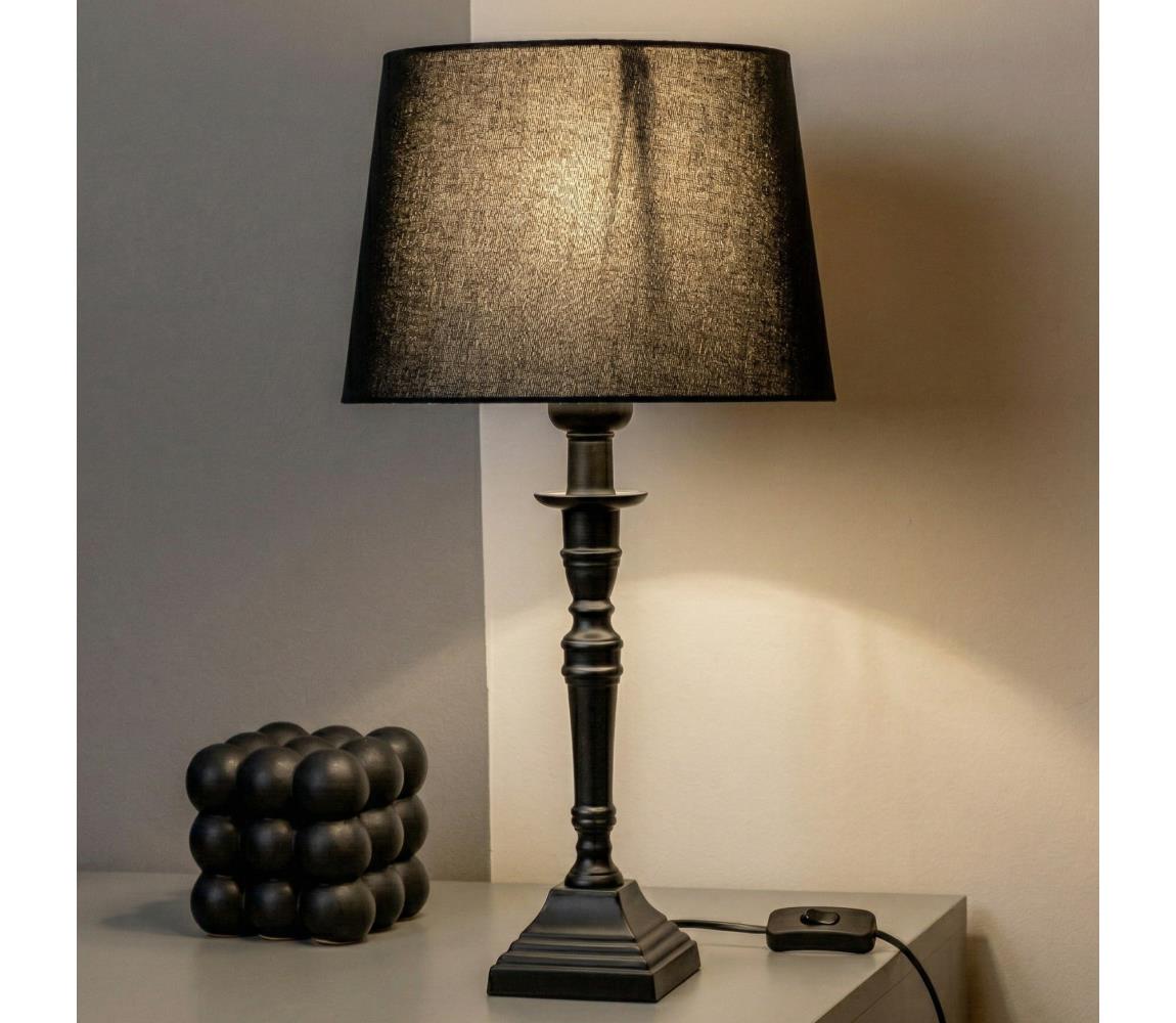Brilagi - Stolová lampa CERIA 1xE27/60W/230V priemer 30 cm hnedá/čierna 1xEG49185+EG781038