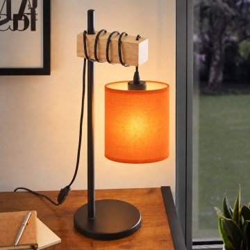 BRILAGI - Stolová lampa NUBILA 1xE27/40W/230V hnedá/čierna/oranžová
