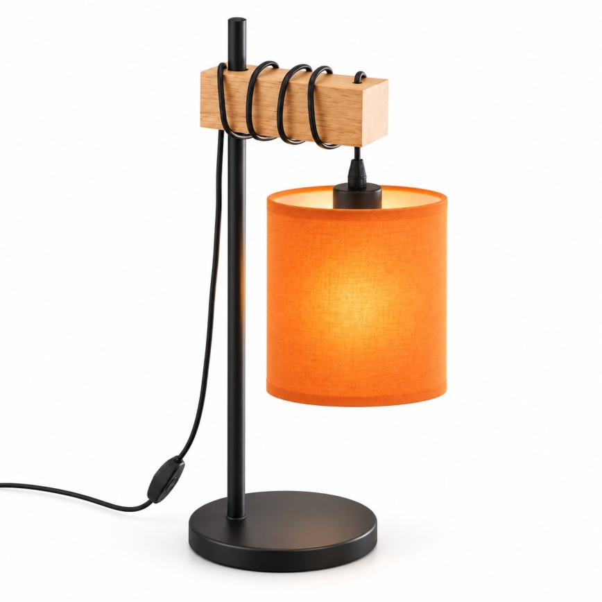 BRILAGI - Stolová lampa NUBILA 1xE27/40W/230V hnedá/čierna/oranžová
