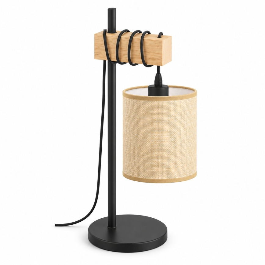 BRILAGI - Stolová lampa NUBILA 1xE27/40W/230V hnedá/čierna/svetlohnedá
