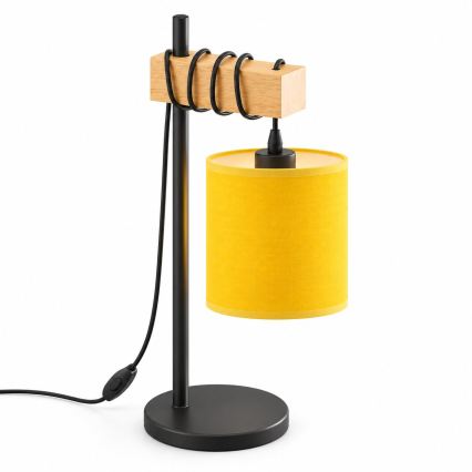 BRILAGI - Stolová lampa NUBILA 1xE27/40W/230V hnedá/čierna/žltá