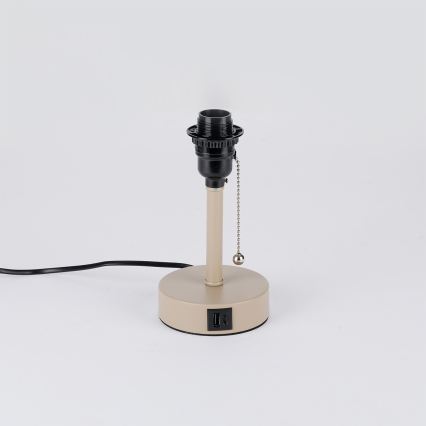 Brilagi - Stolová lampa s USB portom TABLON 1xE27/25W/230V béžová