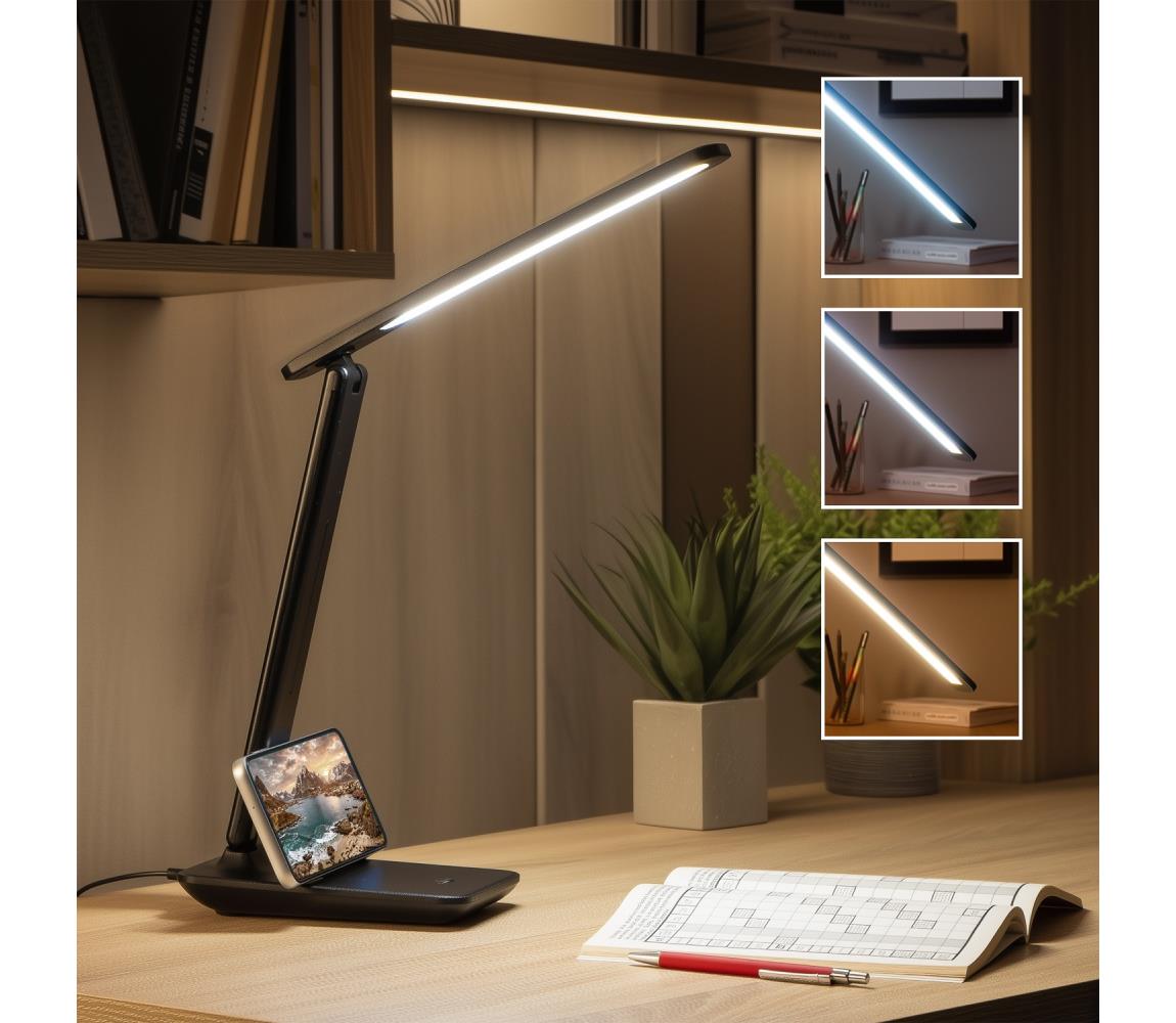 Brilagi - Stolová stmievateľná LED lampa MODO LED/7W/230V 3000/4000/6500K čierna 004952