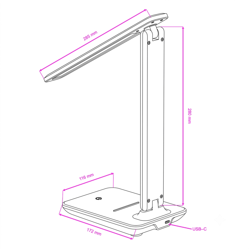 Brilagi - Stolová stmievateľná LED lampa MODO LED/7W/230V 3000/4000/6500K čierna