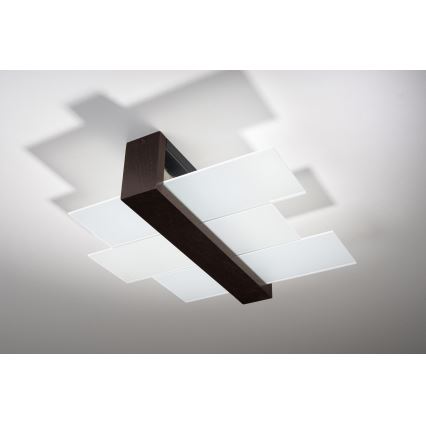 Brilagi - LED stropné svietidlo HERA 2xE27/7,5W/230V 43x43 cm wenge