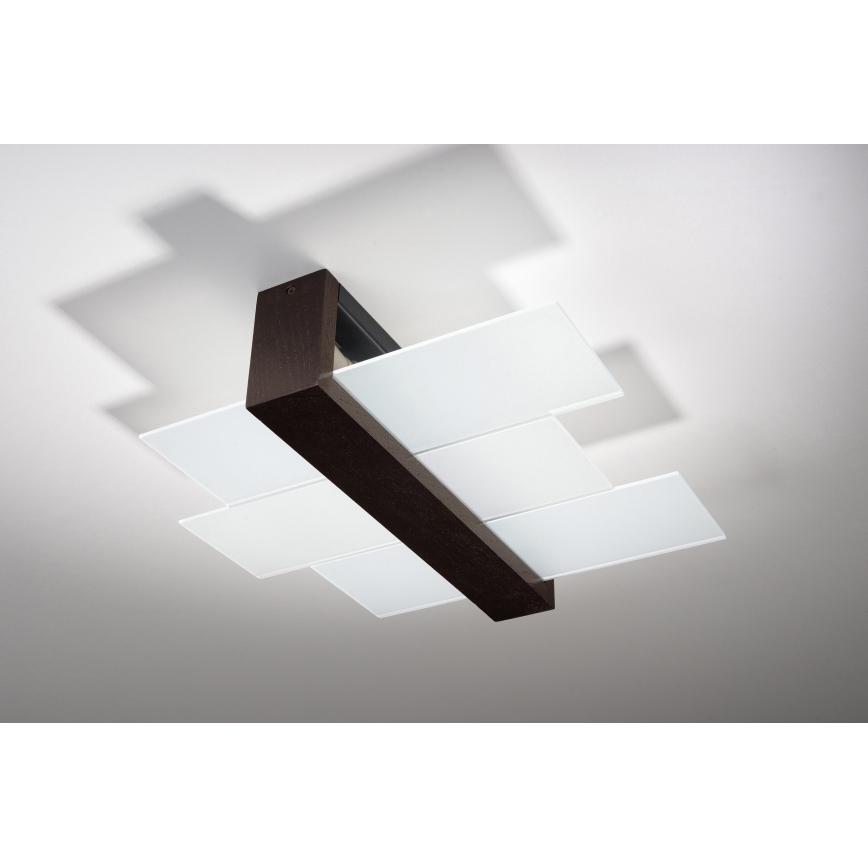 Brilagi - LED stropné svietidlo HERA 2xE27/7,5W/230V 43x43 cm wenge