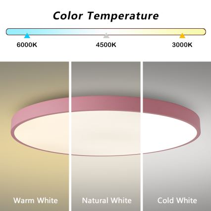 Brilagi - LED stropné svietidlo POOL LED/100W/230V 3000/4000/6000K pr. 80 cm ružové