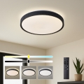 Brilagi - Stropné stmievateľné LED svietidlo CORVO LED/72W/230V 3000-6000K čierne pr. 50 cm + diaľkové ovládanie