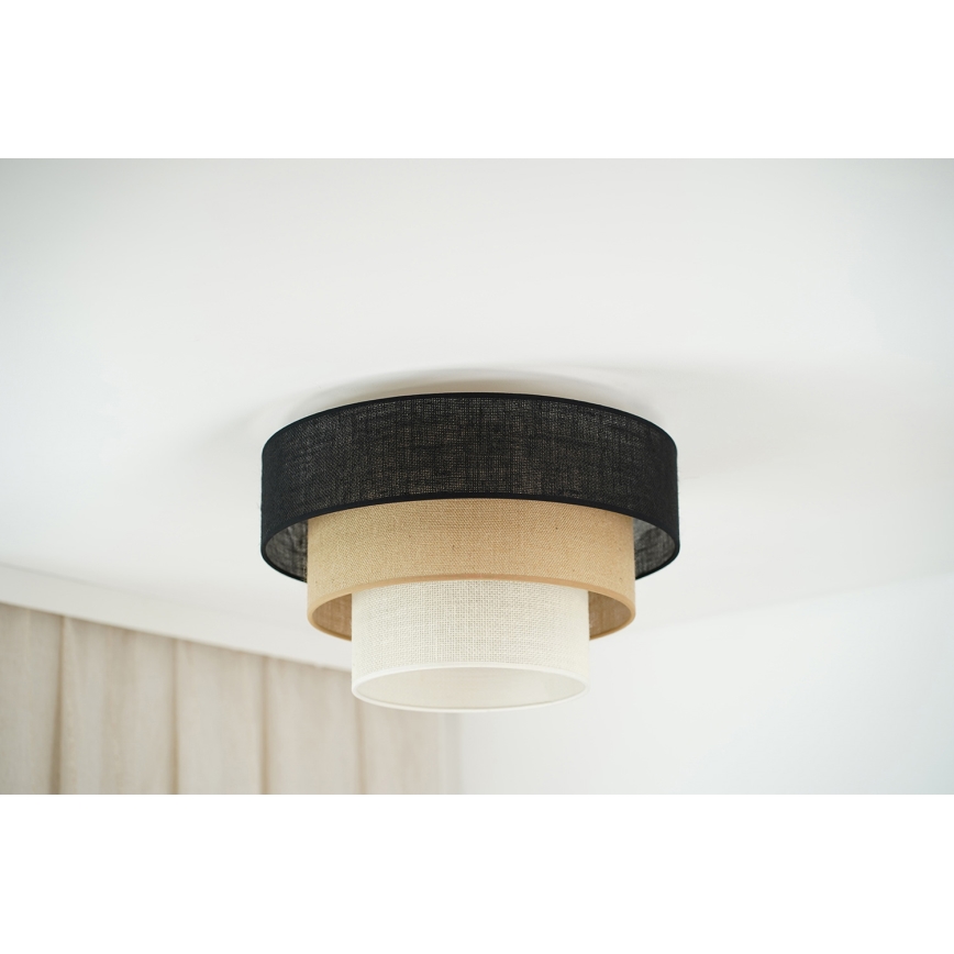 Brilagi - Stropné svietidlo ASPEN LUNETA 1xE27/15W/230V pr. 45 cm čierna/béžová/krémová