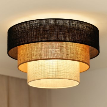 Brilagi - Stropné svietidlo ASPEN LUNETA 1xE27/15W/230V pr. 45 cm čierna/béžová/krémová