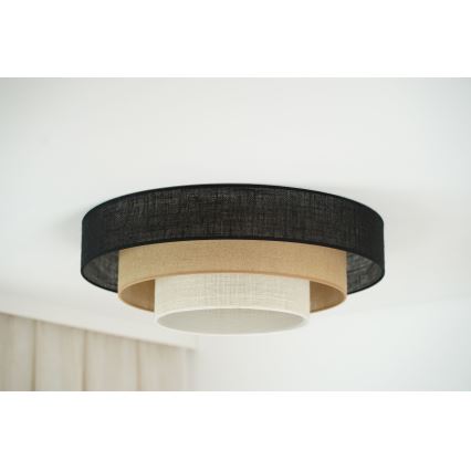 Brilagi - Stropné svietidlo ASPEN LUNETA LED/12W/230V pr. 60 cm 3000K/4000K/6400K čierna/béžová/krémová